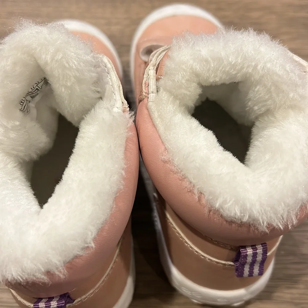 Mishansha Kids Boots in Pink And Purple, With Fur!